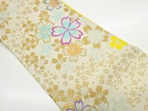 桜尽くし模様織出し袋帯